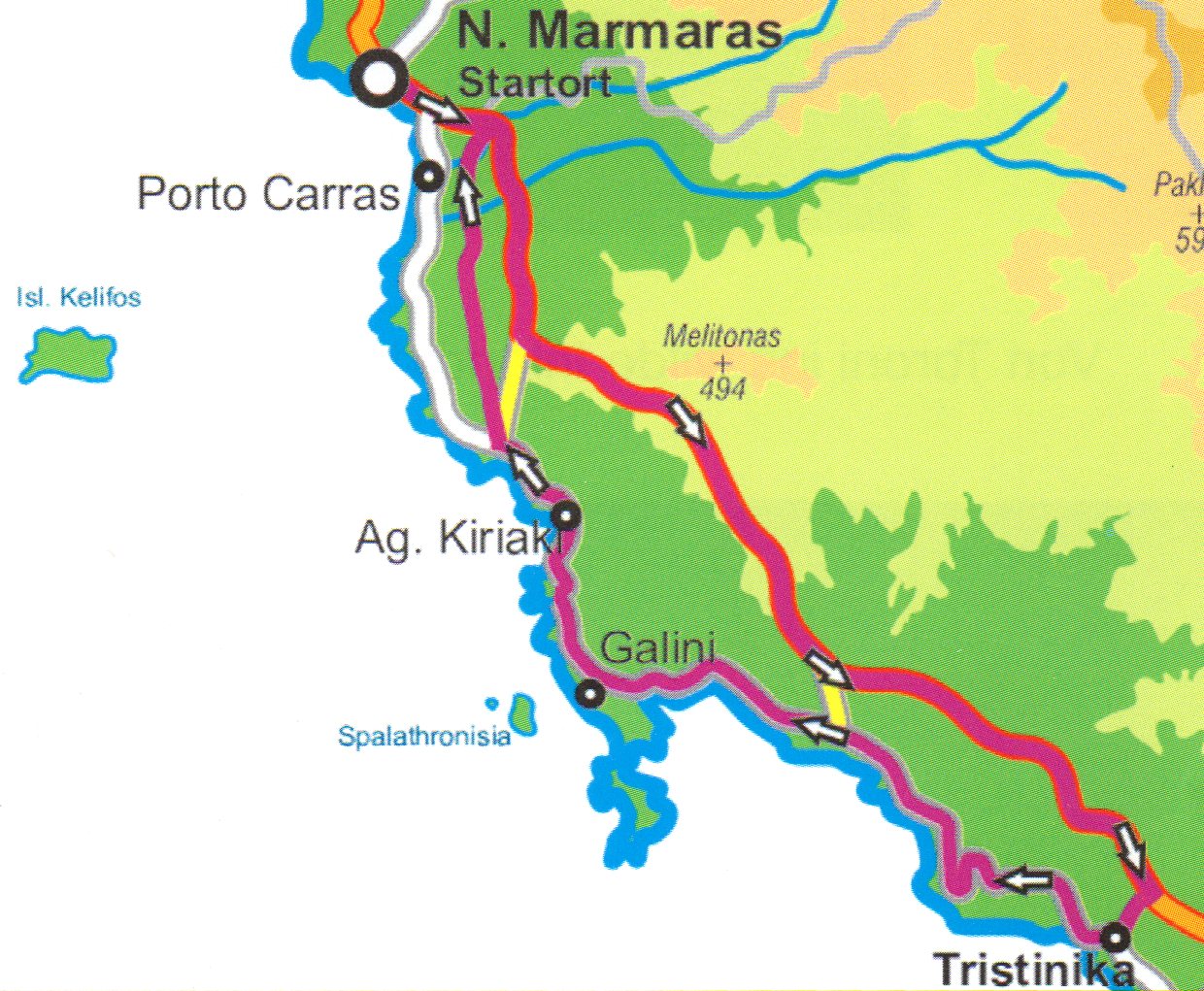 coastal tour in the south of the sithonia peninsula